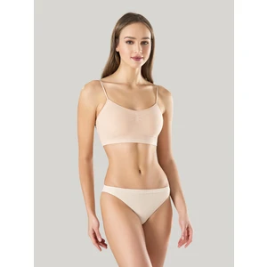 Miss Fit Ince Askılı 11266 Büstiyer Beyaz Sıfır Kol Modal Örme Seamless Dikişsiz Basic Kadın Büstiyer