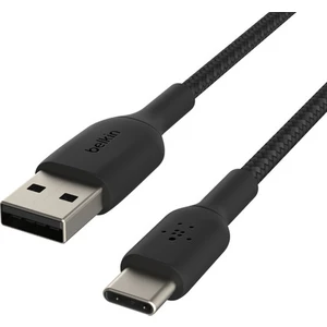 Type-C Örgülü Data & Hızlı Şarj Kablo Siyah 1 mt