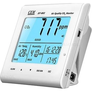 C.E.M Instruments Dt-802 Hava Kalitesi Ölçüm Cihazi, Karbondioksit Ölçer