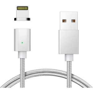 Manyetik Mıknatıslı Lightning Hızlı Şarj USB Kablo Qc 3.0 Silver