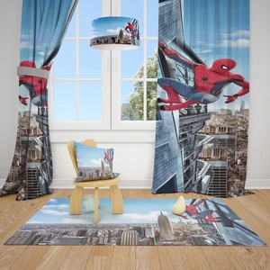 Mekta Home Örümcek Adam Spider Man Fon Perde 2 Kanat MKT-103