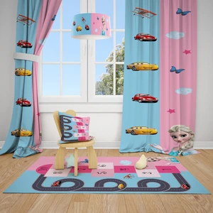 Mekta Home Kız-Erkek İkiz  Odası Fon Perdesi 2 Kanat MKT-117