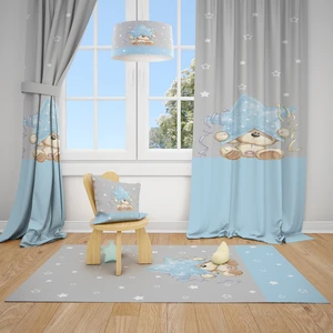 Mekta Home  Baby-2 Çocuk ve Bebek  Odası Fon Perdesi 2 Kanat MKT-139