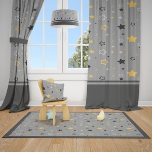 Mekta Home  Yıldızlar Çocuk ve Bebek  Odası Fon Perdesi 2 Kanat MKT-140