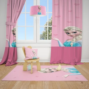 Mekta Home Karlar Ülkesi  Çocuk ve Bebek Odası Fon Perde 2 Kanat MKT-098