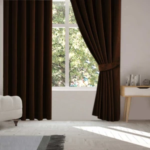 Pierre Cardin Blackout Karartma Perde Pilesiz-Koyu Kahve 110x260 cm
