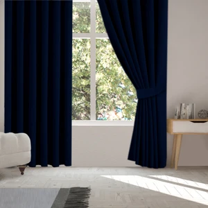 Pierre Cardin Blackout Karartma Perde Pilesiz-Lacivert 120x260 cm