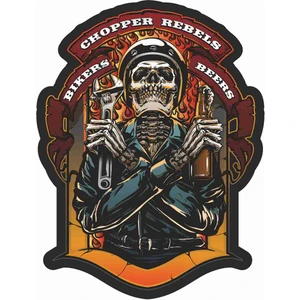 Sticker Atölyesi Chopper Rebels Sticker - 13089 Siyah 11 x 12 cm