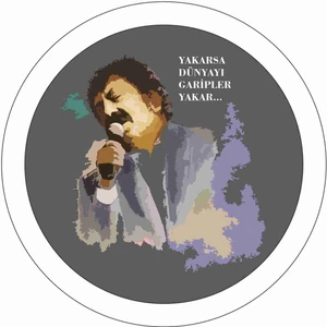 Sticker Atölyesi Müslüm Gürses Sticker - 19076 Renkli 12 x 12 cm