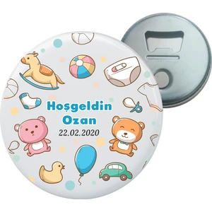 Grafilli Design Hoşgeldin Bebek Kişiye Özel Magnet Açacak - 10 Adet 024