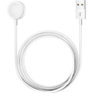 Apple Watch Uyumlu Manyetik Şarj Aygıtlı USB Kablo 1 mt Beyaz
