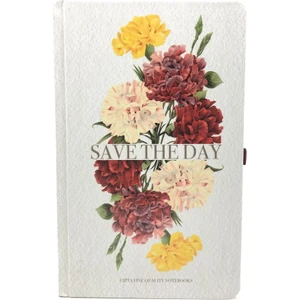 Save The Day Sert Kapak 120 Yaprak Çizgili Notebooks 13 X 21 cm - Karanfiller