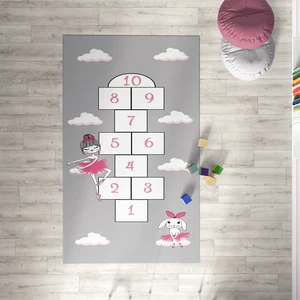 Mekta Home  Balerin ve Tavşan Çocuk ve Bebek  Odası Halısı MKTH-135