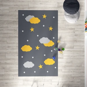 Mekta Home Sarı Desen Çocuk ve Bebek Odası Halısı MKTH-101