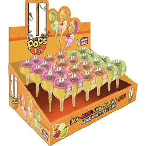 U Pops Juıcy - Meyve Sulu Limon-Ahududu, Limon-Elma, Limon-Şeftali Aromalı Lolipop(20G X 24 Adet)
