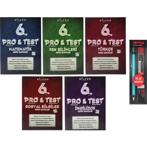 Bilfen Yayınları 6. Sınıf Pro & Test Yeni Nesil Soru Bankası Seti 5 Kitap - 3'lü Kalem Seti