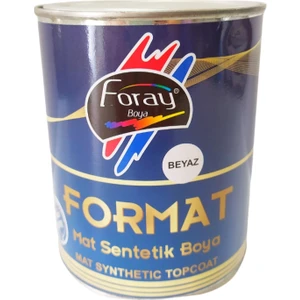 Sentetik Mat Boya 1 kg (0,75LT.) Ahşap Metal Beton yüzeyler Için - Beyaz