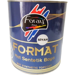 Sentetik Mat Boya 1 kg (0,75LT.) Ahşap Metal Beton yüzeyler Için - Siyah