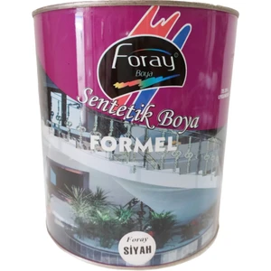 Siyah Sentetik Parlak / Yağlı Boya 1 kg (0,75lt.) Ahşap Metal ve Beton Yüzeyler İçin