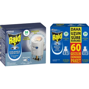 Ayarlanabilir Elektrolikit 30 Gece 21 Ml+ Sinek Kovucu Elektrolik Likit Yedek 60 Gece