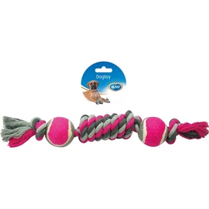 Simüle Düğümlü 2 Tenis Toplu Köpek Diş Ipi 38 cm