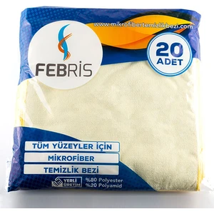 20'li Parlak Mikrofiber Temizlik Bezi