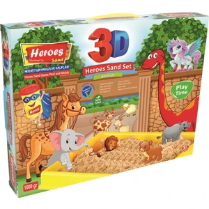 3D Kalıplı Çiftlik Hayvanları Kinetik Kum Set 1000 gr KUM-037