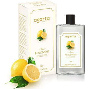 Cam Şişe Limon Kolonyası 80 Derece  200 ml