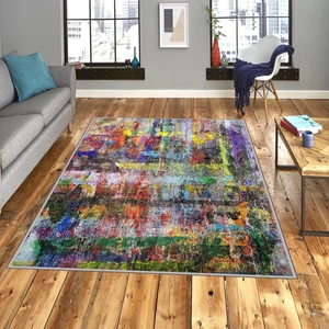Dekoratif Özel Tasarım Modern Yıkanabilir Kaymaz Taban Halı 80 x 120 cm