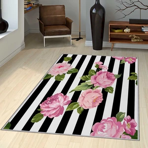 Dekoratif Özel Tasarım Modern Yıkanabilir Kaymaz Taban Halı 80 x 120 cm
