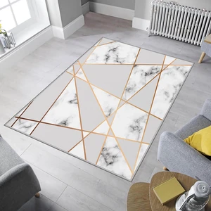 Dekoratif Özel Tasarım Modern Yıkanabilir Kaymaz Taban Halı 80 x 120 cm