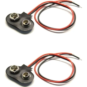 Oyunlarla Fen 2'li 9V Pil Başlığı Bağlantı Kablosu Jack Soket Arduino