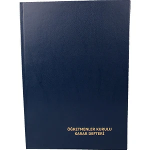 Öğretmen Kurul Karar Defteri 96 Yaprak