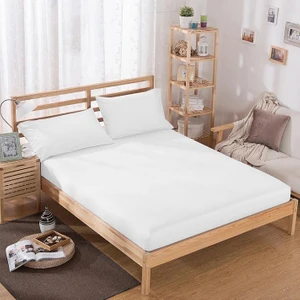 Kumaş Lastikli Çarşaf Takımı 100 x 200 cm Beyaz
