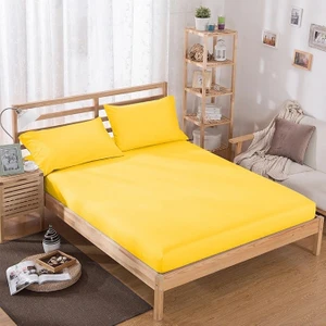 Kumaş Lastikli Çarşaf Takımı 100 x 200 cm Sarı
