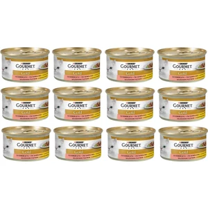 Gold Parça Etli Somonlu ve Tavuklu Kedi Konservesi 85GR (12 Al 10 Öde)