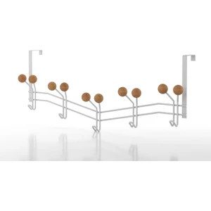 TEKNOTEL 15'Lİ KAPI ARKASI ASKISI METAL + AHŞAP MAT BEYAZ MG089