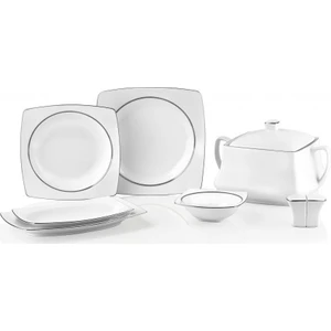 Classy Platin 60 Parça Porselen Yemek Takımı