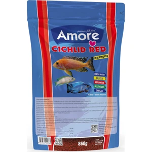 Cichlid Red Granules Malawi Amerikan Tanganyika Ciklet Yüksek Protein 860 gr Balık Yemi