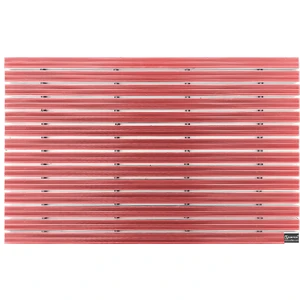 Gömme Tip Kauçuk Üst Yüzeyli Alüminyum Kırmızı Paspas 60 x 180 cm