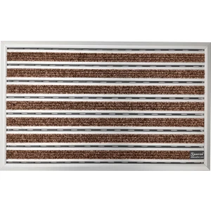 Halı Üst Yüzeyli Alüminyum Ince Seri Kahverengi Paspas 40 x 70 cm