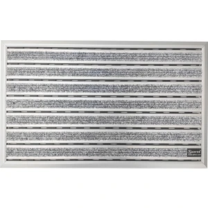 Halı Üst Yüzeyli Alüminyum Ince Seri Gri Paspas 50 x 80 cm