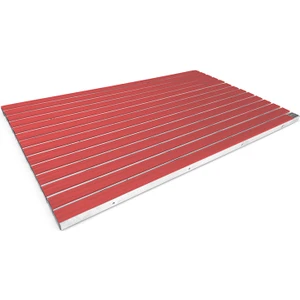 Gömme Tip Kauçuk Üst Yüzeyli Alüminyum Kırmızı Paspas 60 x 90 cm