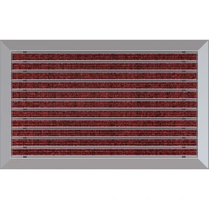 Halı Üst Yüzeyli Alüminyum Kırmızı Paspas 90 x 180 cm