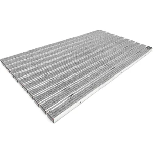 Gömme Tip Halı Üst Yüzeyli Alüminyum Gri Paspas 60 x 90 cm