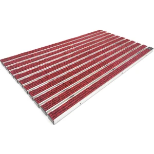 Gömme Tip Halı Üst Yüzeyli Alüminyum Kırmızı Paspas 60 x 90 cm