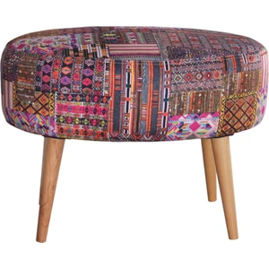 Zeen Concept Valente Oval Puf Kilim Desenli