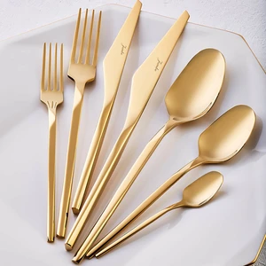 5100 Quartz Titanyum Gold 84 Parça 12 Kişilik Çatal Kaşık Bıçak Seti