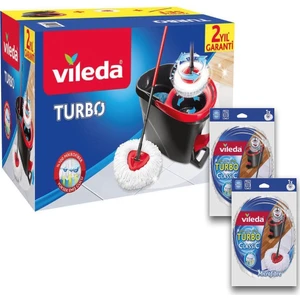Turbo Pedallı Temizlik Seti + (2 Adet Yedek Paspas)
