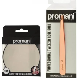10x Büyüteçli Makyaj Aynası + Rose Gold Çelik Cımbız PR-925